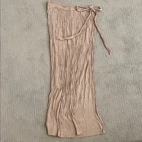 🩷 Side Tie Sarong Swim Coverup Wrap Maxi Skirt Bikini Swimsuit Cover - Picture 2 of 5